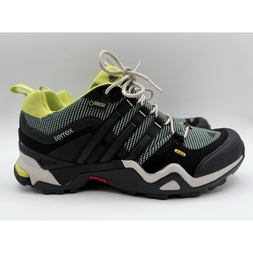 Adidas Terrex Fast GTX Gore-Tex Hiking Trail Shoes Women’s Size 8.5 Black Green